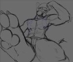  bulge crotch flexing hi_res invalid_tag muscular paws pup_gear scrap sketch 