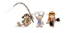  anthro apron apron_only black_eyes broom cleaning_tool clothing cook_hat cosplay female fishing gon_freecss hat headgear headwear hi_res jacket_only kurapika_(hunter_x_hunter) lagomorph leporid mammal monkey_d._luffy mostly_nude one_piece original_characters overalls_only paws rabbit simple_background tigersonalex white_background 