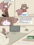  2011 3:4 anthro babystar biped comic detailed_background dialogue english_text female fur gem_(babystar) hair hi_res mammal rodent sciurid sitting solo standing text 