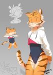  absurd_res aiden_(panzery25) anthro clothing felid hi_res male mammal one-piece_swimsuit pantherine panzery25 solo swimwear tiger 