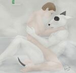  2011 anal anal_penetration anthro anthro_penetrating anthro_penetrating_human arakupa black_body black_fur blonde_hair bull_terrier canid canine canis domestic_dog duo eye_contact fur hair holding_partner human human_on_anthro human_penetrated hunting_dog interspecies intimate larger_anthro larger_male looking_at_another male male/male mammal multicolored_body multicolored_fur muscular muscular_anthro muscular_male nude penetration romantic romantic_couple sex shower shower_sex signature sitting sitting_on_person size_difference smaller_human smaller_male smaller_penetrated terrier water white_body white_fur 