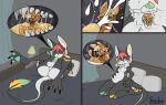  abdominal_bulge anthro bodily_fluids canid canine cum cum_on_face duo ferrin genital_fluids inside_mouth inside_stomach internal male male/male mammal maned_wolf micro neck_bulge pankin_(character) shnedem~ tagme vore 