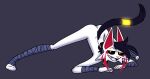  acryptae anthro ass_up bedroom_eyes butt cyber_(disambiguation) female guilty_gear_pose hi_res humanoid jack-o&#039;_pose kinklol mask narrowed_eyes nude pose presenting ryn seductive skinny smile solo spirit white_body yako_(character) 