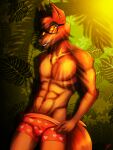  abs absurd_res anthro axxxonn canid canine canis chest_tuft clothing dreamworks eyewear hi_res male mammal mr._wolf_(the_bad_guys) muscular neck_tuft smile sunglasses the_bad_guys tuft underwear wolf 