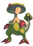  black_eyes breloom claws closed_mouth commentary_request frown full_body highres looking_up no_humans pokemon pokemon_(creature) shiny shiny_skin solo standing tesshii_(riza4828) 