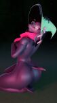  3d_(artwork) absurd_res anthro big_butt blender_(software) bovid breasts butt caprine clothing covering covering_breasts crossgender deltarune digital_media_(artwork) female goat hand_on_head hat headgear headwear hi_res looking_at_viewer mammal mostly_nude mtf_crossgender ralsei solo thick_thighs undertale_(series) video_games xarr 