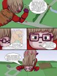  2012 3:4 anthro babystar biped clothing comic detailed_background dialogue duo english_text eyes_closed eyewear female fur gem_(babystar) glasses hair hi_res mammal rodent sciurid skinsuit text tight_clothing 