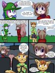  2012 3:4 anthro babystar biped clothing comic detailed_background dialogue english_text eyes_closed female fur gem_(babystar) hair hi_res male mammal rodent sciurid shirt skinsuit standing text tight_clothing topwear 