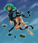  barefoot digital floating green_hair levitation no_shoes non-web_source one-punch_man tatsumaki warmics 