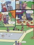  2012 3:4 anthro babystar biped comic detailed_background dialogue english_text female fur gem_(babystar) group hair hi_res leash male mammal outside rodent sciurid standing text 