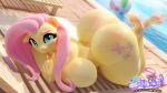  3d_(artwork) anthro big_breasts big_butt blender_(software) breasts butt conditional_dnp digital_media_(artwork) equid equine feet female fluttershy_(mlp) friendship_is_magic hasbro hi_res mammal my_little_pony nude pegasus snuddy solo sunbathing wings 