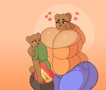  &lt;3 age_difference anthro big_breasts blepwep bodily_fluids breast_size_difference breast_squish breasts brown_body brown_fur cleavage clothed clothing daughter duo female fur hi_res huge_breasts larger_female mammal mature_female mother mother_and_child mother_and_daughter older_female parent parent_and_child size_difference smaller_female squish tears ursid younger_female 