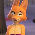  abunbot anthro big_breasts breasts canid canine cleavage clothed clothing diane_foxington digital_media_(artwork) dreamworks edit edited_screencap female fox fur looking_at_viewer mammal orange_body orange_fur smile solo the_bad_guys 