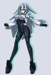  1girl aqua_eyes breasts gundam gundam_build_divers gundam_build_divers_re:rise highres humanoid_robot joints large_breasts long_hair may:be may_(gundam_build_divers_re:rise) mecha mechanical_parts metal_skin mobile_doll_may navel no_mouth robot robot_joints shiny shiny_skin solo standing 