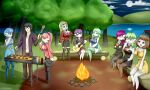  2022 absurd_res baterco bench blonde_hair blue_hair bonfire brown_hair campfire cooking_tongs detailed_background female fire_emblem gardevoir green_hair grilling group guitar hair harem hi_res human humanoid kitchen_utensils lake male mammal moon musical_instrument nintendo not_furry pink_hair playing_guitar playing_music plucked_string_instrument pok&eacute;mon pok&eacute;mon_(species) red_hair signature string_instrument tagme tongs tools video_games 