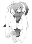  barefoot breasts censored china_dress chinese_clothes cum detached_sleeves dress feet footjob greyscale guilty_gear impossible_clothes impossible_shirt kuradoberi_jam large_breasts long_hair monochrome mosaic_censoring naturalton panties penis shirt soles solo_focus spread_toes toenails toes underwear 