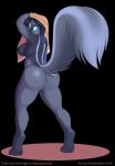  anthro breasts butt female hi_res mammal mephitid peridotkitty skunk solo towel 