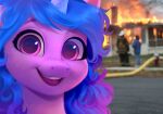  2022 blue_hair digital_media_(artwork) equid equine fur hair hasbro hi_res horn imalouart looking_at_viewer mammal my_little_pony open_mouth purple_body purple_fur smile teeth tongue unicorn 