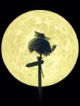  bird dated from_side highres honchkrow mokuzou_(moku_ssbu) moon no_humans pokemon pokemon_(creature) sign solo standing symbol-only_commentary twitter_username 