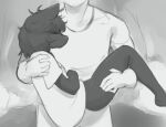  anthro duo female hi_res human humanoid leo_(napalm_express) male male/female mammal missy_(artist) monochrome napalm_express romantic romantic_ambiance romantic_couple simple_background sleeping unknown_artist 