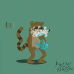  abstract_background anonv3rg3 anthro bong cartoon_network drugs hi_res lighter male mammal procyonid raccoon regular_show rigby_(regular_show) smoking_weed solo 