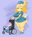  absurd_res animal_crossing anthro big_breasts big_butt blonde_hair bodily_fluids breasts butt canid canine canis clothing dinosaur domestic_dog duo eyes_closed female footwear gesture hair half-closed_eyes hat headgear headwear hi_res high_heels huge_butt huge_thighs ill isabelle_(animal_crossing) jacket larger_female looking_at_viewer male mammal mario_bros multicolored_body narrowed_eyes nintendo nipple_outline nurse_clothing purple_eyes purple_yoshi purple_yoshi_draws reptile scalie shih_tzu sitting size_difference smaller_male smile snot socks tail_motion tailwag thick_thighs thumbs_up topwear toy_dog two_tone_body video_games wheelchair yellow_body yoshi 