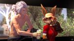  3d_(artwork) anthro digital_media_(artwork) dominussfm duo female hi_res holly_zanzibar human jex_(dominus) lagomorph leporid male mammal rabbit source_filmmaker 