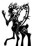 2015 2_horns 5_claws 5_fingers alternate_form antlers arm_eye arm_tuft aureola black_and_white claws cloven_hooves deer deer_taur deity digital_drawing_(artwork) digital_media_(artwork) elbow_tuft finger_claws fingers fire fur fur_tuft grin hi_res hooves horn humanoid_pointy_ears knee_tuft leg_tuft looking_at_viewer male mammal mammal_taur monochrome neck_ring quadruped raised_hoof scp-2845 scp_foundation scut_tail short_tail shoulder_tuft silhouette simple_background smile solo standing sunnyclockwork tail taur taurification tuft unguligrade white_background