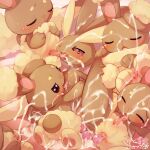  1:1 age_difference blush bodily_fluids breasts brown_body buneary cotora cum cum_in_mouth cum_inside cum_on_face dildo erection female fur genital_fluids genitals group hi_res lagomorph lopunny male male/female mammal nintendo nipples nude older_female on_model penetration penis pok&eacute;mon pok&eacute;mon_(species) sex_toy video_games young younger_male 
