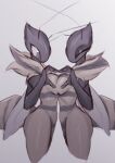 antennae_(anatomy) anthro arthropod arthropod_abdomen bee black_sclera breast_squish breasts breasts_frottage bubble_butt butt curvy_female duo eyes_closed featureless_breasts female fluffy fur gesture grey_body grey_fur hand_heart hi_res hymenopteran insect looking_at_viewer membrane_(anatomy) membranous_wings neck_tuft non-mammal_breasts side_boob side_view squish striped_body striped_fur stripes sundownerart tuft wings yellow_body yellow_fur