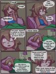  2013 3:4 anthro babystar bed biped comic detailed_background dialogue english_text eyes_closed female fur furniture gem_(babystar) hair hi_res lying mammal pacifier rodent sciurid solo text 