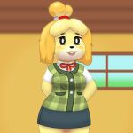 absurd_res animal_crossing anthro canid canine canis chibi domestic_dog female hi_res isabelle_(animal_crossing) k-cxvii mammal nintendo solo