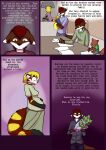  2015 anthro babystar biped clothing comic detailed_background dialogue english_text female fur group hair hi_res male pregnant shirt standing text topwear 