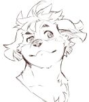 anthro floppy_ears headshot_portrait heylaw21 hisaki_(live_a_hero) lifewonders live_a_hero male portrait sketch smile smirk solo