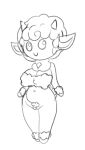 anthro bovid caprine female fours_(artist) genitals hi_res horn lamball mammal pal_(species) palworld pubes pussy sheep short_stack sketch solo