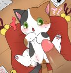 absurd_res asian_mythology domestic_cat east_asian_mythology felid feline felis female feral genitals hi_res japanese_mythology leafeon0927 male male/female mammal mythology nekomata penis pussy yokai