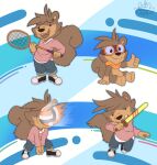  bo_(nutty_bo) clothed clothing fur hair hi_res mammal nutty_bo rodent sciurid simple_background smile sport 