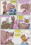  2015 anthro babystar biped comic detailed_background dialogue duo english_text eyewear female fur gem_(babystar) glasses hair hi_res mammal open_mouth rodent sciurid standing text 