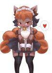  &lt;3 2022 absurd_res ambiguous_gender anthro anthrofied blush brown_body brown_fur brown_hair canid canine chest_tuft clothing fluffy fur garter_straps hair hi_res kemono legwear looking_at_viewer maid_headdress maid_uniform mammal multi_tail nintendo open_mouth ph_(pixiv) pictographics pok&eacute;mon pok&eacute;mon_(species) pok&eacute;morph portrait red_eyes simple_background solo speech_bubble stockings three-quarter_portrait tongue tuft uniform video_games vulpix white_background white_body white_fur 