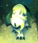  absol claws closed_eyes full_body grass likey no_humans outdoors pokemon pokemon_(creature) solo tree white_fur 