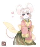  anthro breasts clothed clothing female hair hi_res kawarage_yatano looking_at_viewer mammal mouse murid murine rodent simple_background smile solo white_background white_hair 