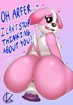 animal_crossing anthro canid canine canis chaotickentro cookie_(animal_crossing) domestic_dog female hi_res mammal masturbation nintendo penetration solo talking_to_viewer vaginal vaginal_penetration