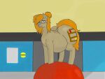 absurd_res ball belly big_belly big_butt bookshelf butt cutie_mark digital_drawing_(artwork) digital_media_(artwork) earth_pony equid equine eyewear female feral freckled_butt freckles freckles_on_face freckles_on_shoulders furniture glasses hair hair_bun hasbro hi_res horse huge_belly huge_butt huge_hips kokopingas98 mammal my_little_pony overweight overweight_female pony quick_shelf red_hair shelf solo store storefront thick_thighs wide_hips worried