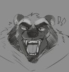 angry anthro bust_portrait constricted_pupils deadlaws exclamation_point eyebrows gnollplaying_games gulonine gums hi_res horrorbuns looking_at_viewer lynn_grayson_(deadlaws) male mammal monochrome mustelid musteline mutton_chops open_mouth portrait pupils screaming shaking_pupils sketch small_pupils solo teeth tongue wolverine yelling yelling_at_viewer