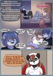  2016 anthro babystar biped comic detailed_background dialogue english_text female fur gem_(babystar) group hair hi_res male mammal onomatopoeia rodent sciurid sitting sound_effects standing text trio 