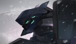  armored_core armored_core_6 extra_eyes green_eyes highres mecha mecha_focus no_humans portrait profile riio robot science_fiction steel_haze_ortus white_background 