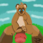 2024 animal_crossing anthro brown_body brown_fur canid canine erection fur genitals jake_daker_(artist) male mammal nintendo nude penis raccoon_dog solo solo_focus tanuki tom_nook_(animal_crossing)