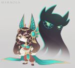  canid canine clothing duo egyptian egyptian_clothing egyptian_headdress female fox hi_res league_of_legends mammal marbola riot_games vex_(lol) video_games yordle 