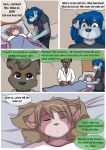  2016 anthro babystar biped comic detailed_background dialogue english_text eyes_closed female fur gem_(babystar) group hair hi_res lying male mammal rodent sciurid standing text trio 