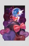  1other alcohol alternate_color black_dress blue_hair colored_skin cup dress drinking_glass gardevoir heart highres holding holding_cup lila_0219 medium_hair mega_gardevoir multicolored_skin pokemon pokemon_(creature) red_eyes red_ribbon red_skin ribbon shiny_pokemon solo upper_body white_skin wine wine_glass 